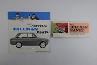 HILLMAN: Two Hillman sales brochures. Hillman Range and Imp sales brochures