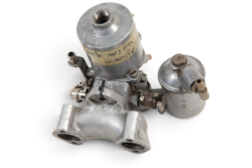 S.U. CARB: An S.U. carburetor with manifold to suit Triumph Thunderbird model [Location: Melbourne]