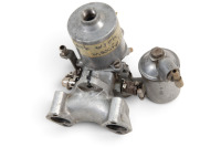 S.U. CARB: An S.U. carburetor with manifold to suit Triumph Thunderbird model [Location: Melbourne]