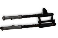 NORTON: A pair of Norton roadholder forks with headlamp brackets with brass roadholder plates attached [Location: Melbourne]