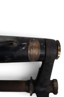 NORTON: A pair of Norton roadholder forks with headlamp brackets with brass roadholder plates attached [Location: Melbourne] - 5