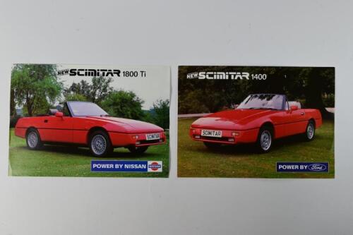 SCIMITAR: Two Scimitar double-sided sales brochures. 1400 & 1800 Ti brochures
