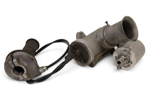 AMAL: An Amal GP carburetor, marked '15DB', bore width '1 1/2, also marked "T3GP2', with cable & twist grip [Location: Melbourne]