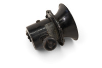 HORN: An EA Laboratories (USA) klaxon style hand horn, 14cm long, works [Location: Melbourne] - 3