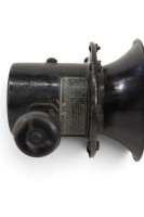 HORN: An EA Laboratories (USA) klaxon style hand horn, 14cm long, works [Location: Melbourne] - 5