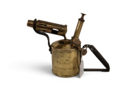 BLOW LAMP: A Primus (Sweden) brass blow lamp, 16cm high [Location: Melbourne] - 2