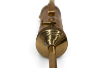 GREASE GUN: An Edelman & Co (USA) solid brass locomotive grease gun, 54cm long [Location: Melbourne] - 8