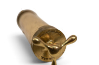 GREASE GUN: An Edelman & Co (USA) solid brass locomotive grease gun, 54cm long [Location: Melbourne] - 10