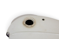 TRIUMPH: A Triumph fuel tank, thought to suit an early unit construction model, with harmonica badges [Location: Melbourne] - 5