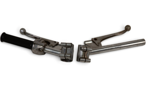 BSA: A pair of BSA Goldstar clip-ons with twist grips [Location: Melbourne]