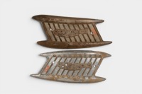 TRIUMPH: A pair of Triumph 'harmonica' tank badges [Location: Melbourne] - 3