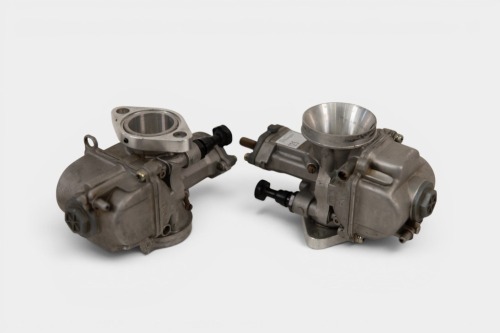 CARBURETORS: A pair of PWK flat slide carburetors, bore width 28mm [Location: Melbourne]