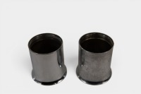 VELOCITY STACKS: A pair of carburetor velocity stacks, approx 45mm width, to suit Amal carbs 930 & 932 concentric type [Location: Melbourne] - 3