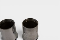 VELOCITY STACKS: A pair of carburetor velocity stacks, approx 45mm width, to suit Amal carbs 930 & 932 concentric type [Location: Melbourne] - 4