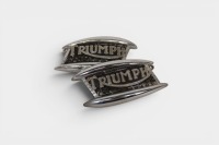 TRIUMPH: A pair of Triumph tank badges to suit Tiger Cub & US Tiger 100 models - 2