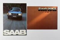 SAAB 99: Two Saab 99 sales brochures. Dutch text