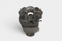 TRIUMPH: A Triumph late model Mountain Cub cylinder head & barrel, with valves & valve covers, no fin damage [Location: Melbourne]