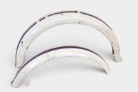 TRIUMPH: A pair of c1967 Triumph unit 650 mudguards, purple on white paintwork [Location: Melbourne]
