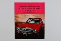 DATSUN 1200: A 1970 'Datsun 1200 Berlina 4 Porte' sales brochure. Italian text
