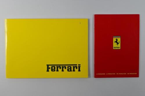 FERRARI: Two 1980's Ferrari brochures. Includes 1983 production booklet detailing Ferrari models including 208 Turbo, 400i automatic, BB512i models