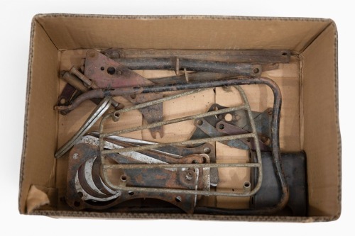 TRIUMPH: A box of Triumph rigid frame pre unit assorted parts [Location: Melbourne]
