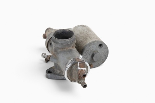 AMAL CARB: An Amal side bowl carburetor, bore width 1-1/16', thought to suit British single models, stamped '89B18K' [Location: Melbourne]