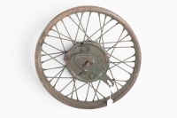 BSA: A BSA M20 military front 19 inch wheel with brake assembly & speedo drive [Location: Melbourne]