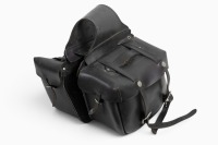 SADDLE BABS: A pair of solid leather saddle bags [Location: Melbourne]