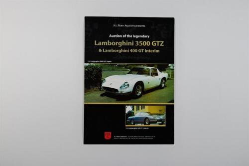 LAMBORGHINI: A H.J.Ruers Auctions 'Lamborghini 3500 GTZ & Lamborghini 400 GT Interim' auction sales brochure