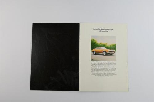 ASTON MARTIN: A 1975 Aston Martin V8 & Vantage sales brochure