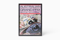 MOTO GP: A promotional poster for the Australian Moto GP at Winton November 1 (year unknown), 62cm high, 45cm overall [Location: Melbourne]