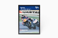 MOTO GP: A promotional poster for the 2000 Qantas Australian Moto GP at Phillip Island, 63cm high, 45cm wide overall [Location: Melbourne]