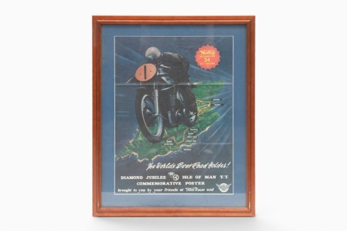 NORTON: An original Norton poster 'The World's Best Road Holder!' celebrating Norton winner of 34 TT races, 73cm high, 58.5cm wide overall [Location: Melbourne]
