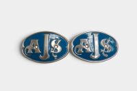 AJS: A pair of original c1952 AJS tank badges [Location: Melbourne]