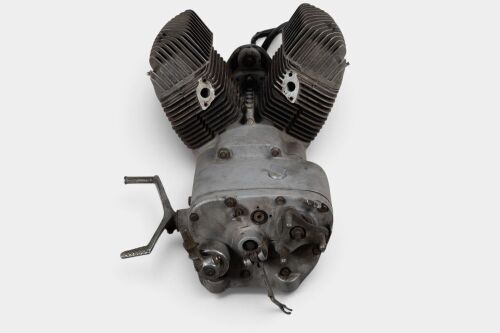 LILAC: A Lilac V-Twin 250cc engine complete with gearbox, marked '00-3153', turns [Location: Melbourne]