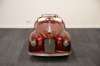 A 1950s steel bodied Austin J40 pedal car in hot rodded livery [Location: Melbourne] - 2
