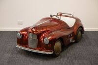 A 1950s steel bodied Austin J40 pedal car in hot rodded livery [Location: Melbourne] - 3
