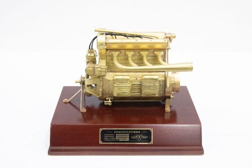 An interesting 1:5th scale brass model of an Offenhauser 255CI engine [Location: Melbourne]