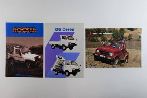 LEISURE/COMMERCIAL VEHICLES: Three sales brochures detailing leisure and commercial vehicles. ROCSTA, Sierra sales brochures