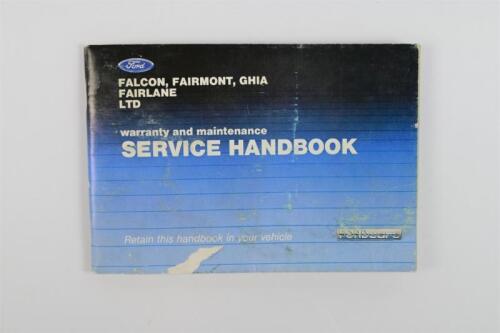 FORD: An April 1987 Ford Falcon, Fairmont, Fairmont, Ghia, Fairlane Service Handbook