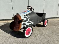 PEDAL CAR: A metal hot rod pedal car, 80cm length [Location: Sydney] - 2