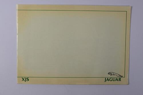 JAGUAR: A Jaguar XJS sales brochure