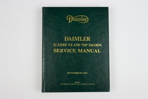 DAIMLER: A reproduced DAIMLER 2.5 Litre V8 AND '250' Saloon SERVICE MANUAL, Publication No.E1002
