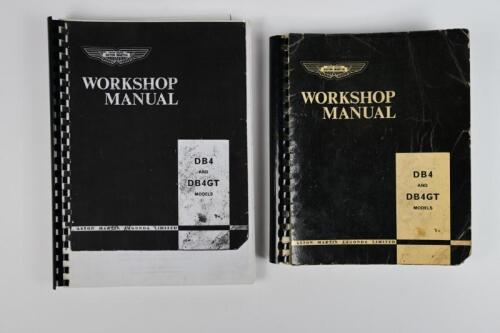 ASTON MARTIN: Two copies of Aston Martin DB4 and DB4GT Models Workshop Manual
