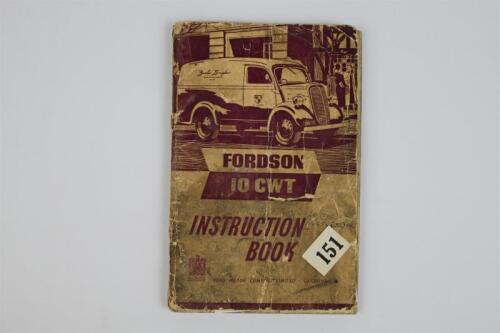 FORD: A 1950 Ford Fordson 10 CWT Instruction Book