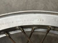 NORTON: A Norton early Commando model rear wheel, Borrani 19 inch rim [Location: Melbourne] - 5