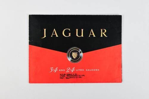 JAGUAR: A JAGUAR 3.4 and 2.4 Litre Saloons colour sales brochure