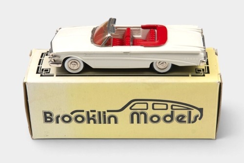 EDSEL: A 1:43 scale Brooklin Collection White Metal model of a 1960 Ford Edsel Convertible