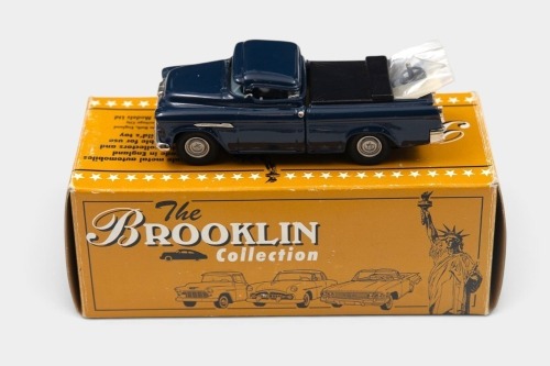 CHEVROLET: A 1:43 scale Brooklin Collection White Metal model of a 1953 Factory Special 1955 Chevrolet Cameo Pickup