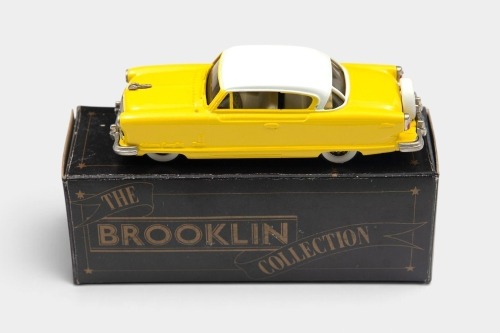 NASH: A 1:43 scale Brooklin Collection White Metal model of a 1954 Nash Ambassador Two Tone Le Mans Coupe